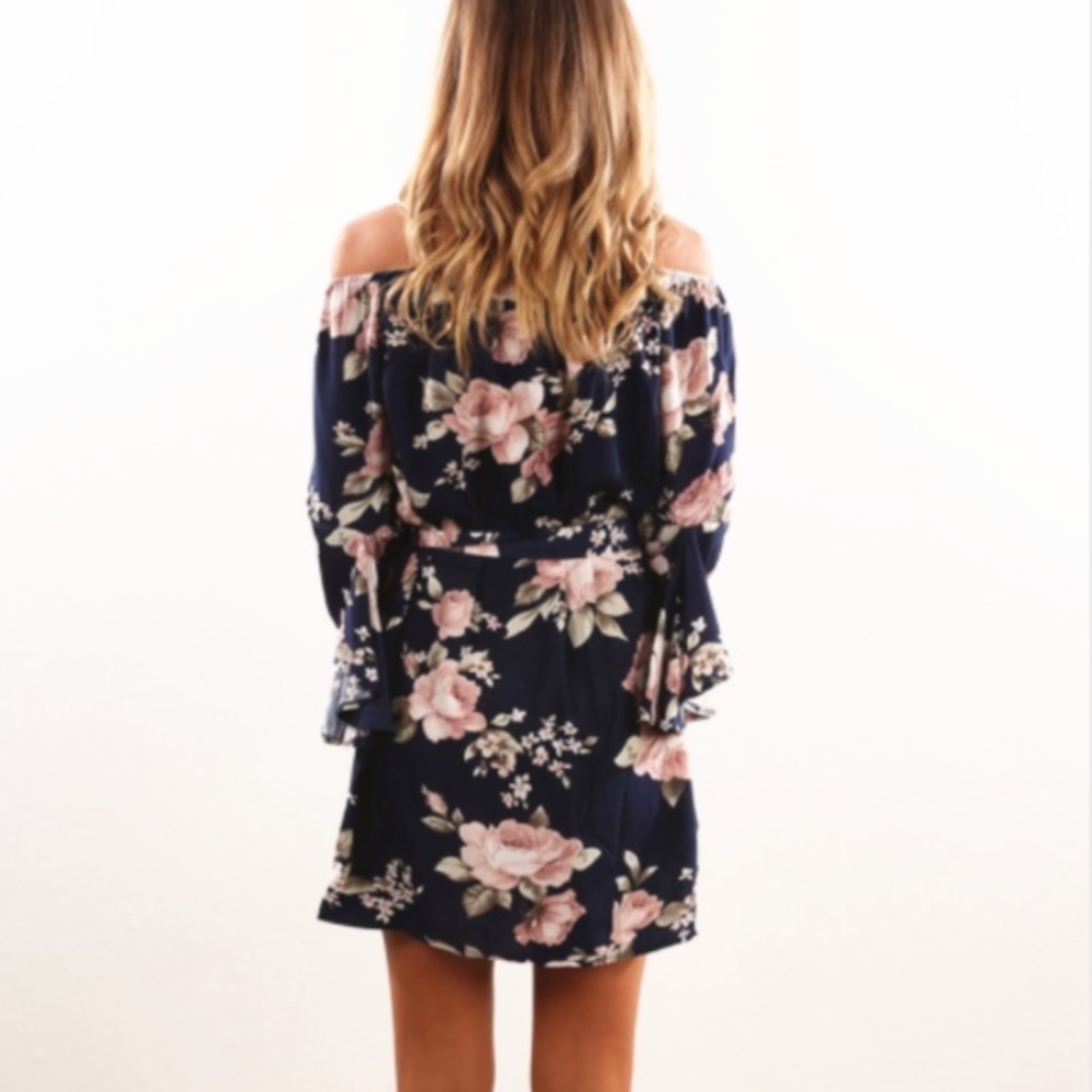 Sexy Off Shoulder Boho Dress - Picture 5 of 6